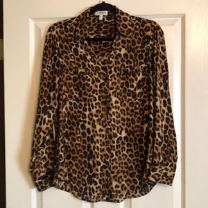 Leopard Portifino Shirt by Express